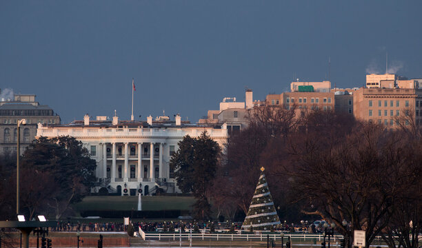 The White House And National Christmas Tree 
-Washington, D.C. 