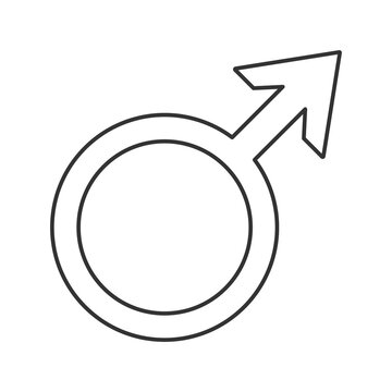 Gender vector icon. Line sign for mobile concept and web design. Symbol, logo illustration. Vector graphics