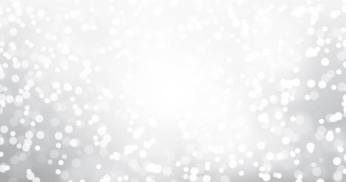 White luxury bokeh background. Dust and glitter particles background. Loop Animation