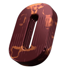 Fototapeta premium 3D Number 0