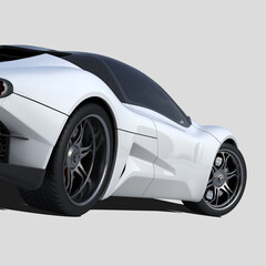 Obraz na płótnie Canvas car body design rendered in white