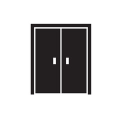 Door icon vector logo design template