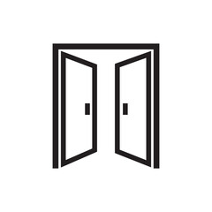 Door icon vector logo design template