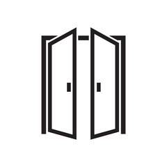 Door icon vector logo design template