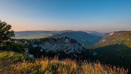 The steep cliffs of Creux du Van area in Switzerland - travel photography