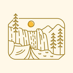 Camping Under the Waterfall