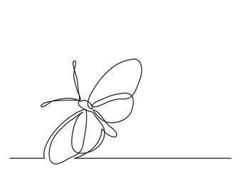 continuous line drawing of butterfly PNG image with transparent background