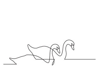 Naklejka na ściany i meble continuous line drawing of bird PNG image with transparent background