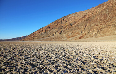 Salty surface of badwater - Death Vally - California