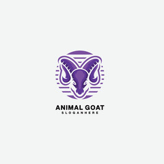goat symbol logo icon design graphic gradient color
