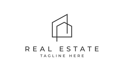 Home real estate icon vector illustration template design, Marketing Logo