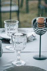 glasses on the table