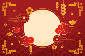 Chinese lunar new year vector background illustrations backdrop 