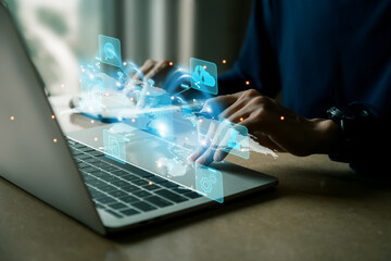 AI learning and business artificial intelligence, modern , transformation of ideas and the adoption...