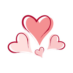 Red and Pink Flat Valentine`s Love Decoration 5