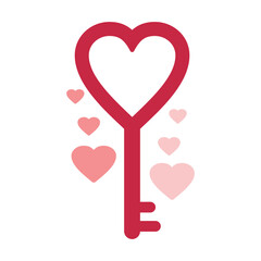 Red and Pink Flat Valentine`s Love Decoration 3