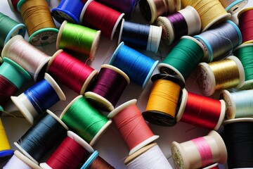 沢山のミシン糸