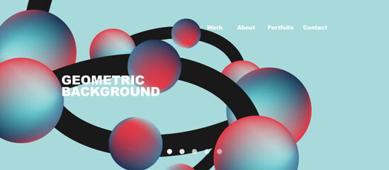 Connected dots geometric landing page background. Vector Illustration For Wallpaper, Banner, Background, Card, Book Illustration, landing page