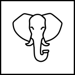elephant head vector