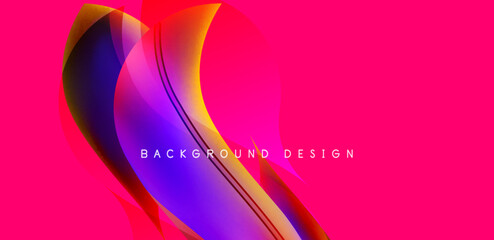 Abstract elegant flowing shapes background, fluid gradient colors. Template for covers, templates, flyers, placards, brochures, banners