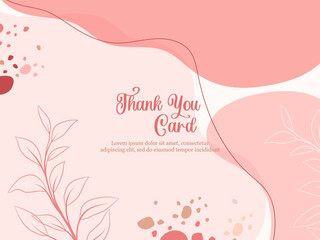 Thankyou Card with Memphis Style Template Design