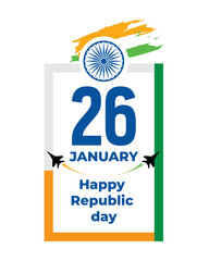 26 January - republic day of India, vector illustration