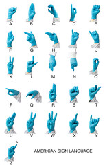 American Sign Language alphabet made by a doctor