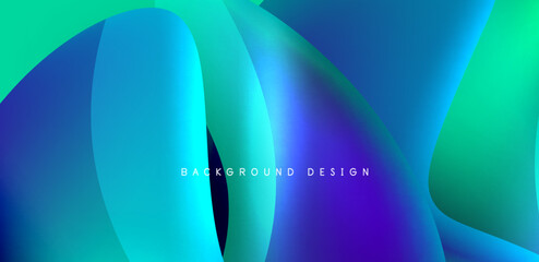 Fluid color liquid 3d elements abstract background