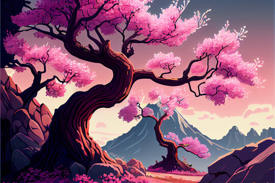 Cherry Blossom Tree Cartoon Images – Browse 4,523 Stock Photos, Vectors,  and Video | Adobe Stock
