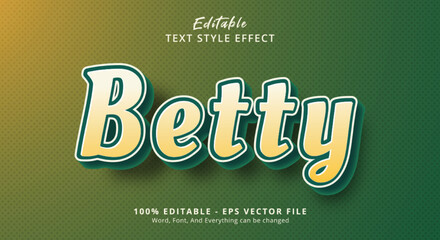 Green Betty Text Style Effect, Editable Text Effect