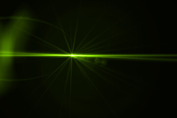 Lens flare effect on black background