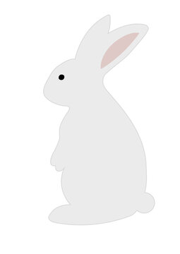 シンプルなウサギのイラスト