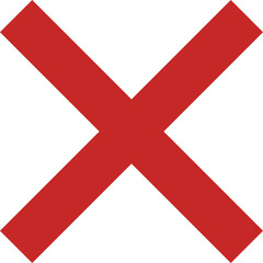Fototapeta premium Red cross mark