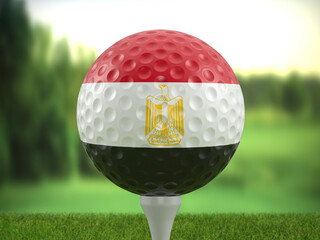 Golf ball Egypt flag