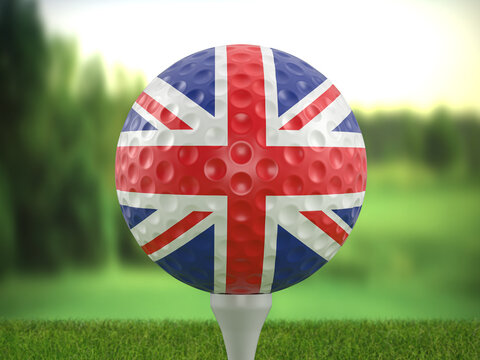 Golf ball UK flag