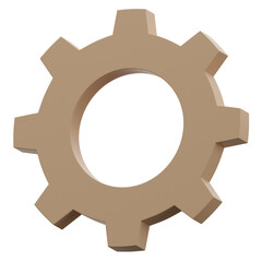 3d gear icon