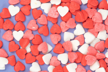 Valentine's Hearts Abstract Purple and blue background. Valentine's Day