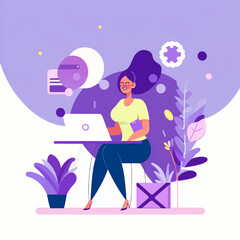 Feminine flat vector design for international women’s day