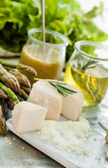 Assorted Cheese Plate with vegetables