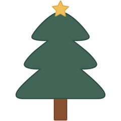 Christmas Tree vector on white background