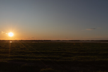 Sunset on the Riverina, New South Wales, Australia.