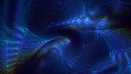 3D rendering abstract multicolor fractal light background