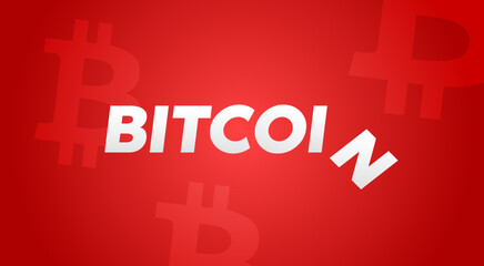 Vector Bitcoin news red banner. Crypto trading crisis. Cryptocurrency falls. BTC price analysis. Trading bad news. High risk money sign. Stock market crash. Dollar exchange rate. Financial forecast