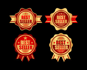 Best seller tag label badge emblem sticker for media promotion