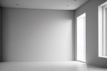 Background of a wall in an empty room. Generative AI