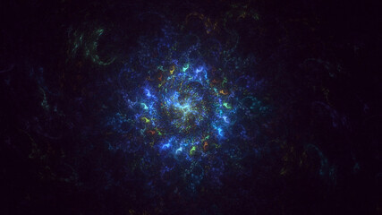 Naklejka premium 3D rendering abstract circle light background