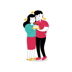 Sweet Romantic Couple Vector Pack 