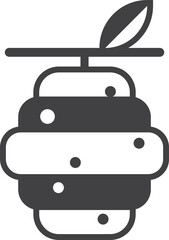 honeycomb illustration in minimal style