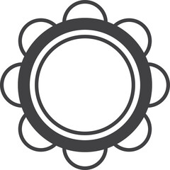 drums from top view illustration in minimal style