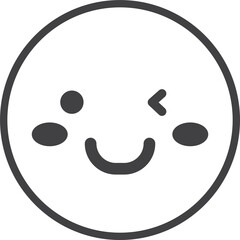 smiley face emoji illustration in minimal style